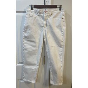 Spanx‎ By Sara Blakey The Slim X Casual Capri White Denim Sz 28 Women's